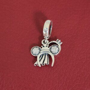 Pandora Bride Minnie Ears Headband Ring Dangle Charm S925 Silver with box